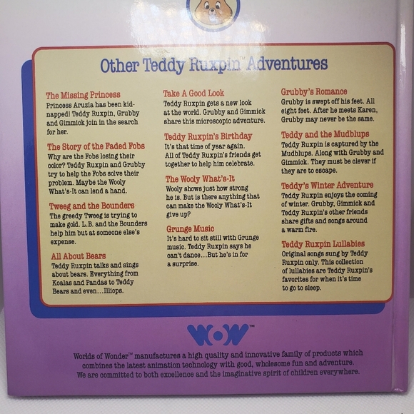 Vintage 1985 Teddy Ruxpin BOOK The Wooly What’s It Book World Of Wonders - Picture 2 of 3